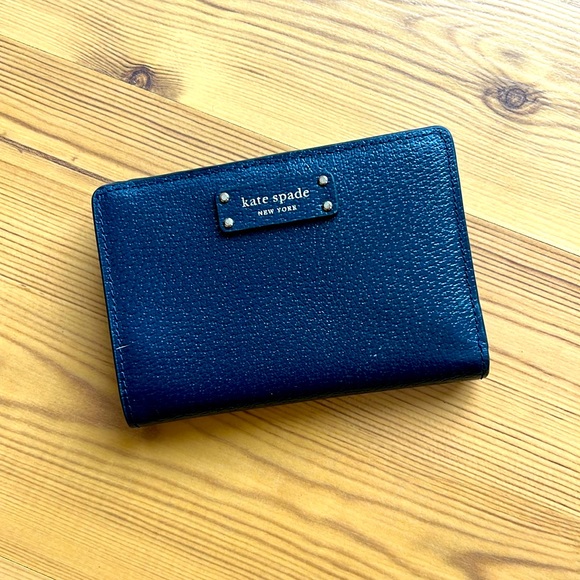Kate Spade Medium Slim Bifold Wallet, petrol blue - Picture 1 of 5